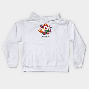 I Am an Asian World Flower Kids Hoodie